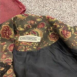 Bella Canvas Women's Floral Jacket - Black and Red